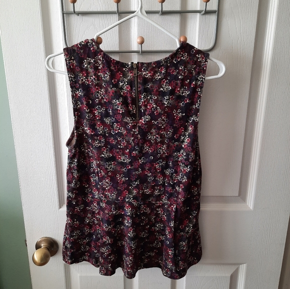 G21 Size L Floral Peplum Sleeveless Shirt - Picture 2 of 9